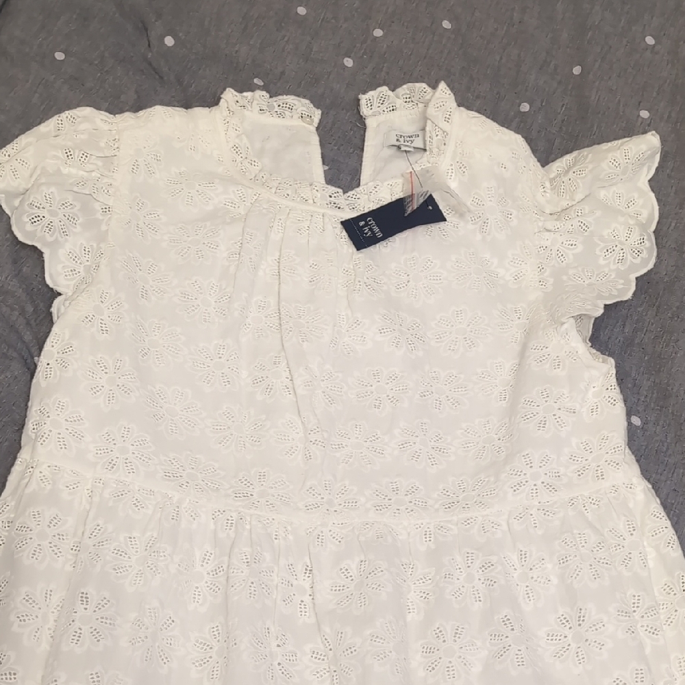 White Eyelet Lace Dress